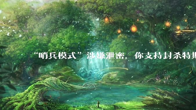 “哨兵模式”涉嫌泄密，你支持封杀特斯拉吗？
